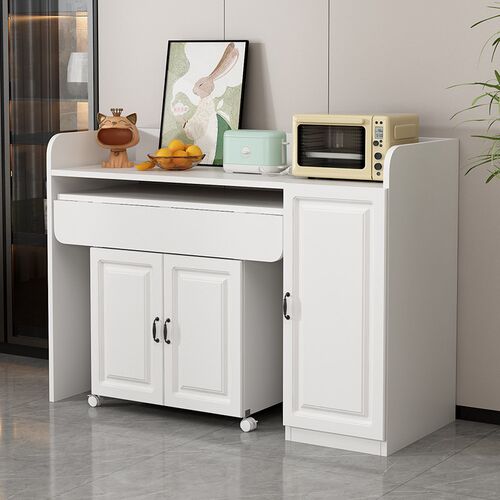 家用折叠餐桌餐边柜小户型可移动吃饭小桌子厨房餐厅靠墙4人6人桌