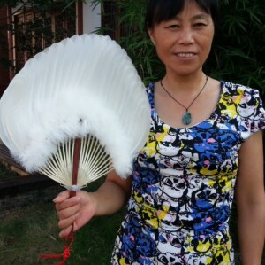 【南京馆】非遗 手工艺 羽毛扇子 鹅毛扇子免邮绒毛孕产妇宝宝