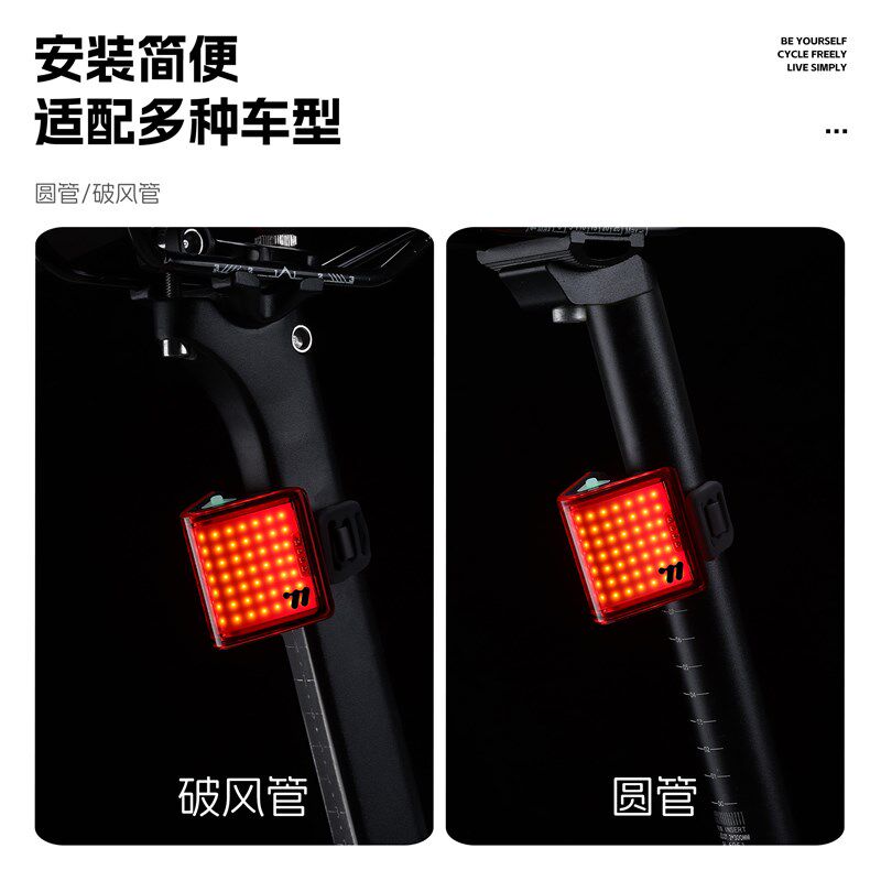 西骑者自行车夜骑灯大泛光公路山地车夜间长续航单车警示尾灯装备