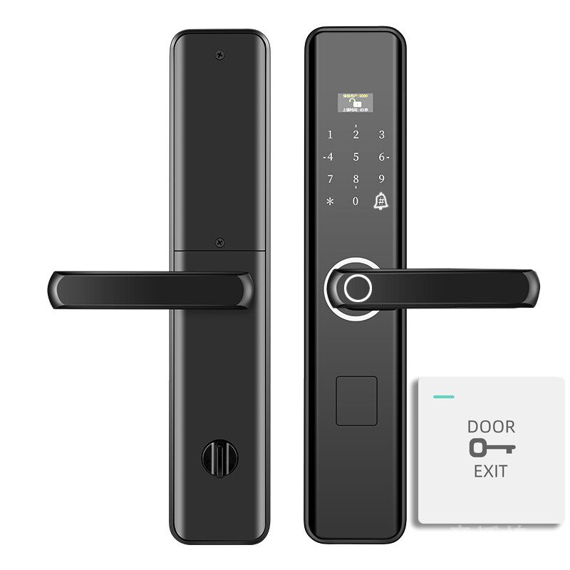 办公室指纹密码锁带遥控器智能门禁开关大门通用木门防盗门电子锁