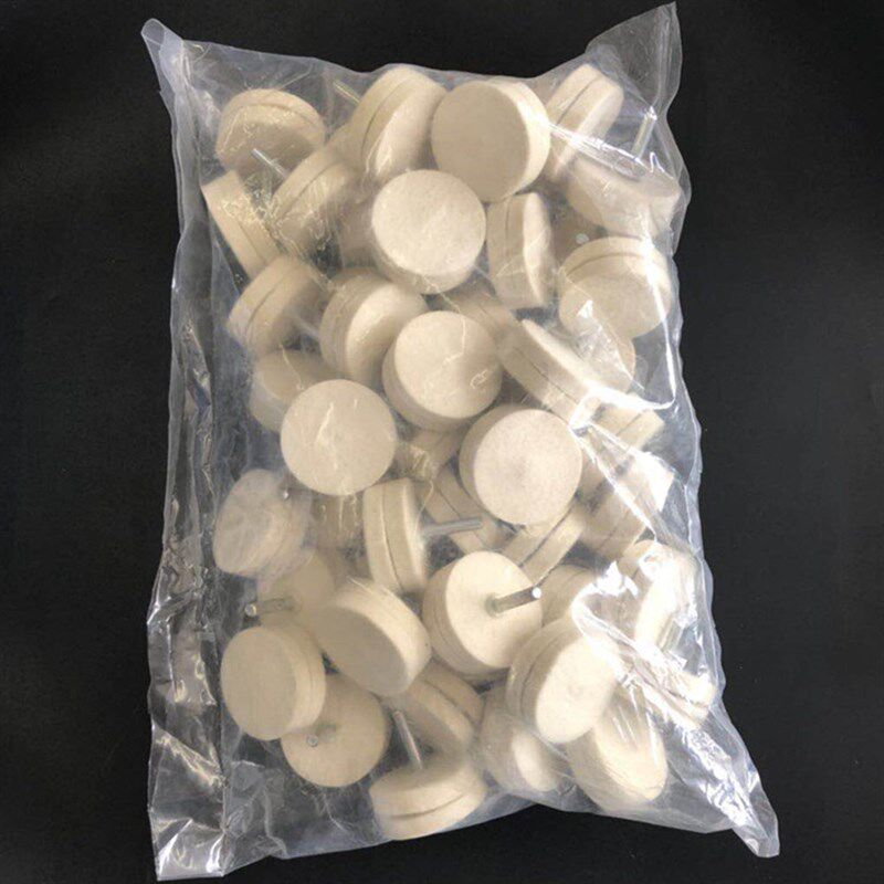 圆柱羊毛磨头金属模具抛光轮 羊毛抛光磨头打磨球平头6柄包邮