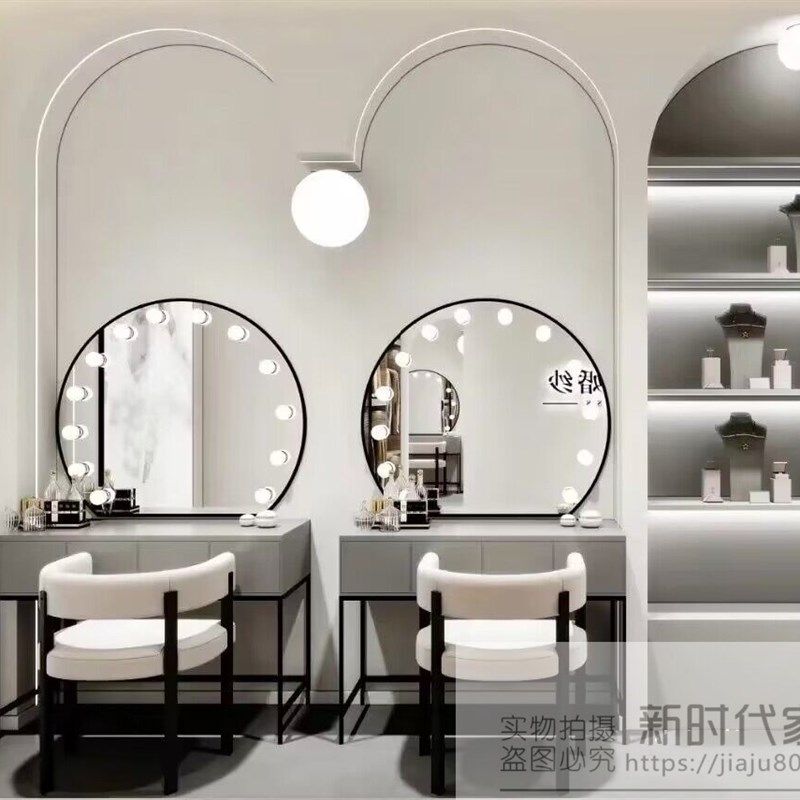 婚纱店化妆桌化妆镜带灯化妆师专用化妆台影楼梳妆台彩妆店超大镜