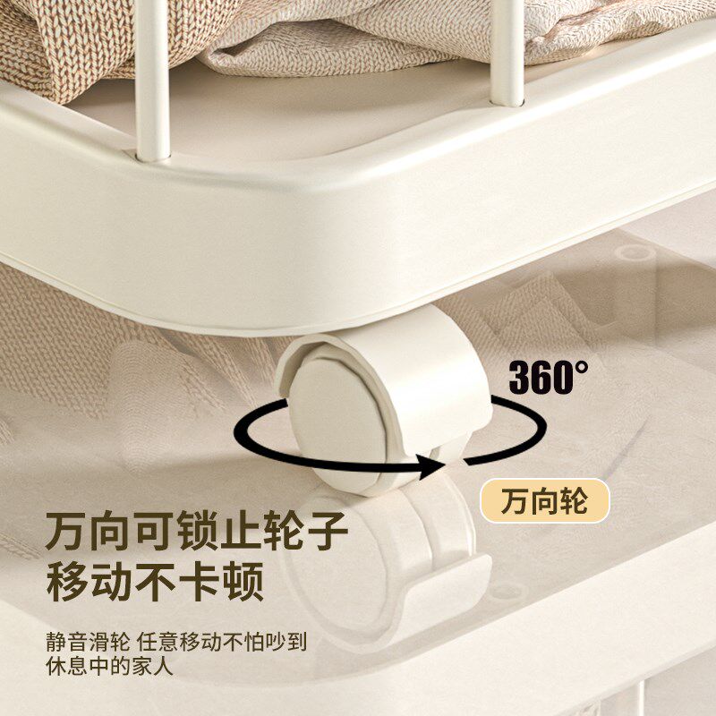 带轮瑜伽垫收纳篮羽毛球拍收纳桶运动健身器材放泡沫轴家用置物筐