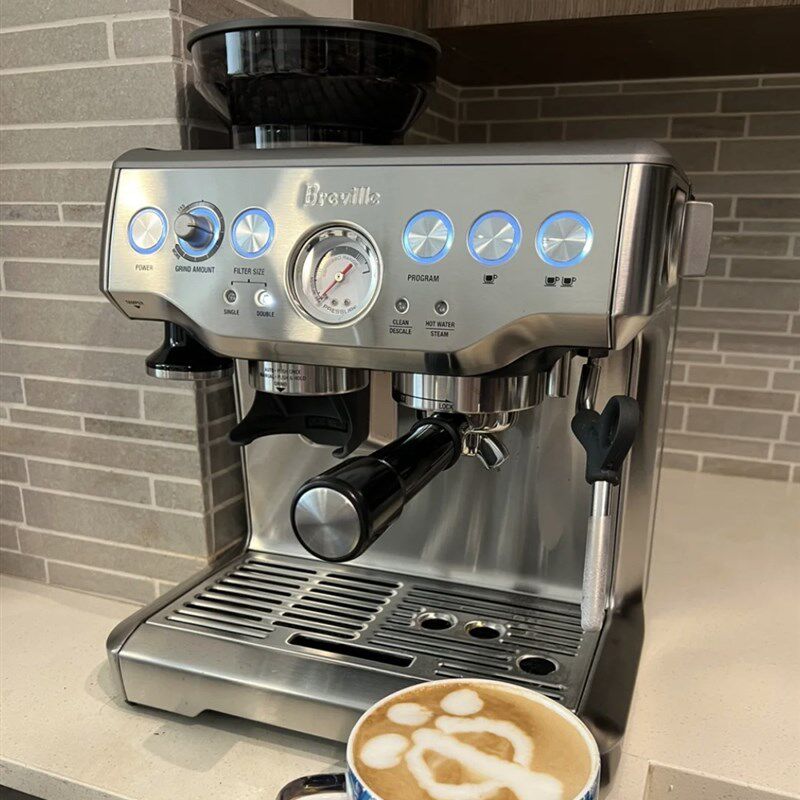 澳洲直邮Breville/铂富 BrevilleBES870 BKS不锈钢半自动咖啡机