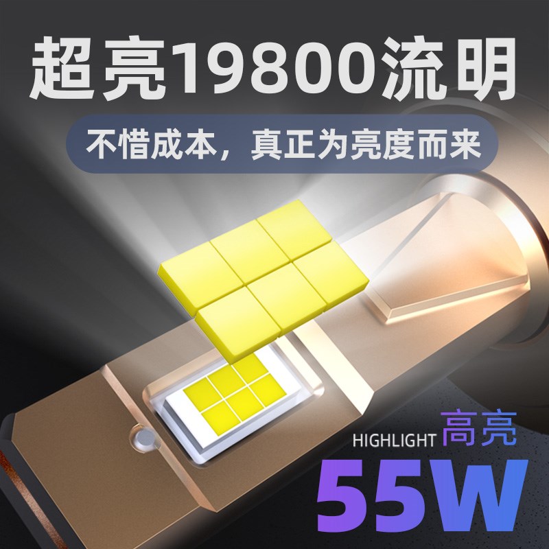 适用铃木UY125踏板摩托车LED大灯改装配件透镜远光近光一体车灯泡