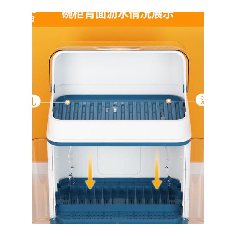 宝宝奶瓶收纳箱婴儿辅食工具收纳柜专用碗筷餐具双层储存盒沥水架