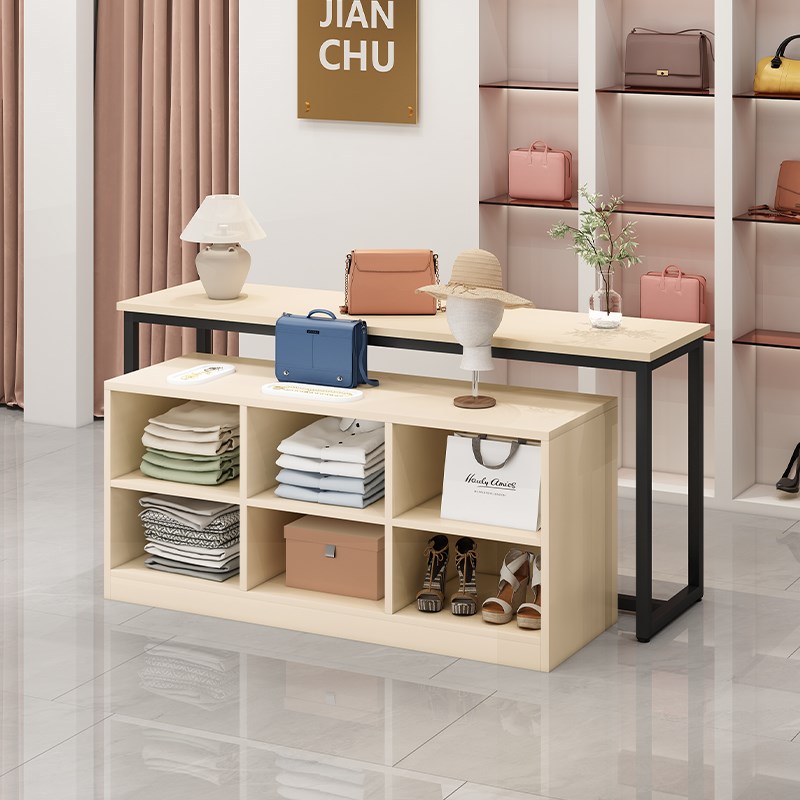 服装店中岛展示桌高低流水台组合落地式组合商场展示台花店展示架