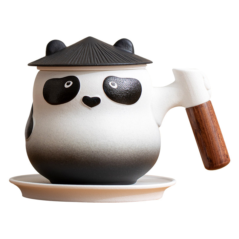 泡茶杯茶水分离可爱分离泡茶杯子办公室喝茶杯子个人陶瓷水杯送礼