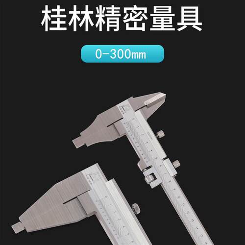 桂林精密整体游标卡尺0-200 300 350 600mm一体闭式不锈钢卡尺