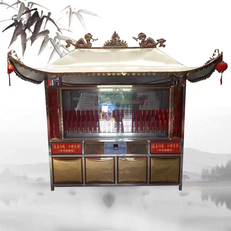 寺庙蜡烛台不锈钢供灯房灯屋蜡烛台长方形防雨两层供房烛台