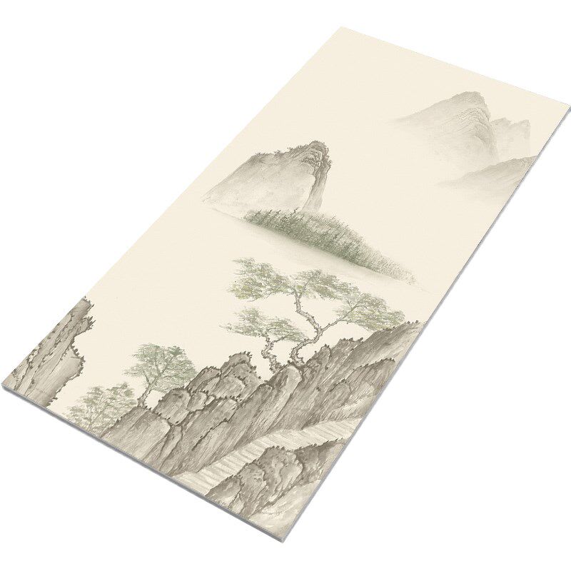 600x1200古风竹子花砖宋式美学瓷砖厨房化妆室厕所壁砖荷叶艺术砖