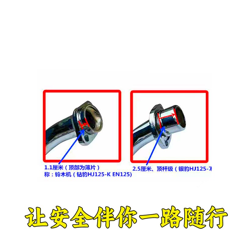 适用铃木摩托车配件GN125H排气管HJ125-8仿太子静音排气管消声器