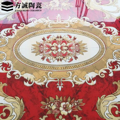拼花地砖800x800 微晶石抛晶砖客厅餐厅造型拼图入户玄关拼花瓷砖