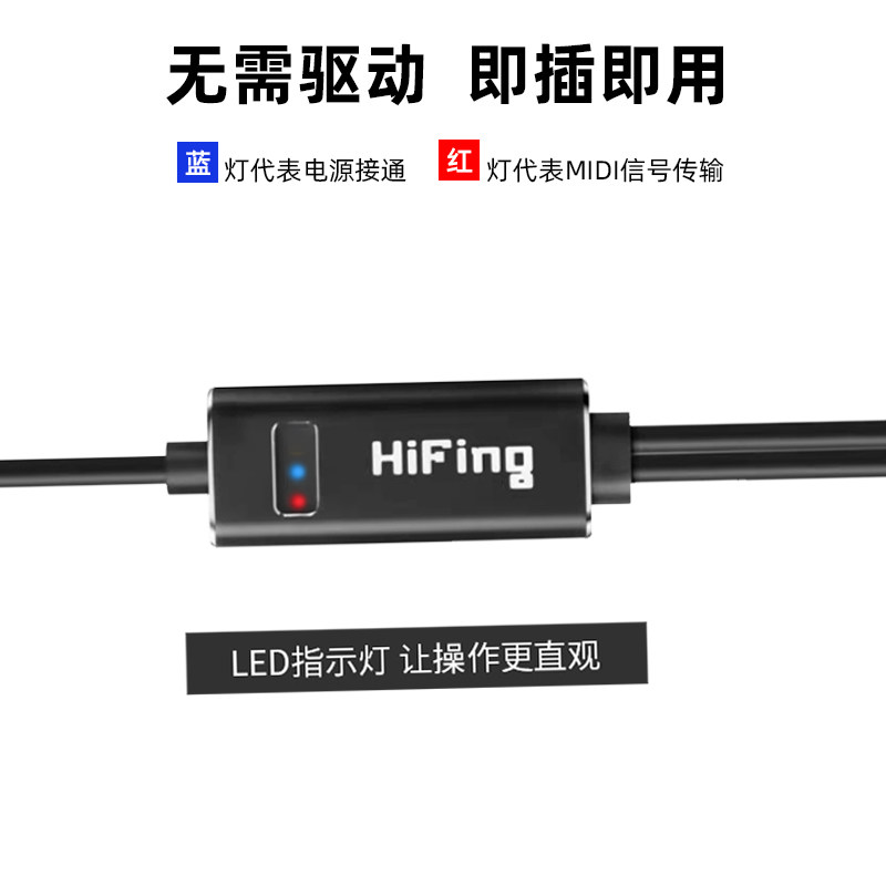 适用罗兰电子鼓电脑连接线 USB五针Midi转typec连接TD4KP25KV11KV