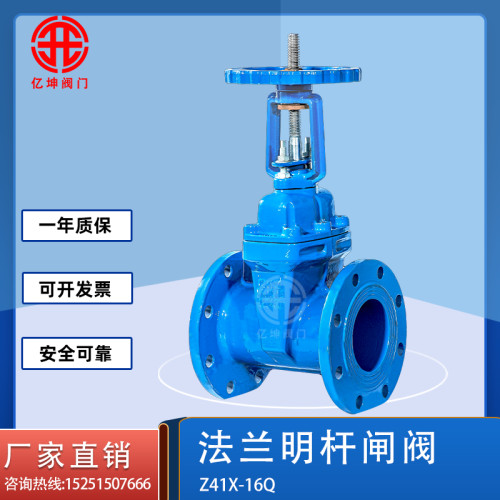 Z41X-16Q球墨铸铁明杆软密封法兰闸阀弹性座封干管道阀门DN50 100