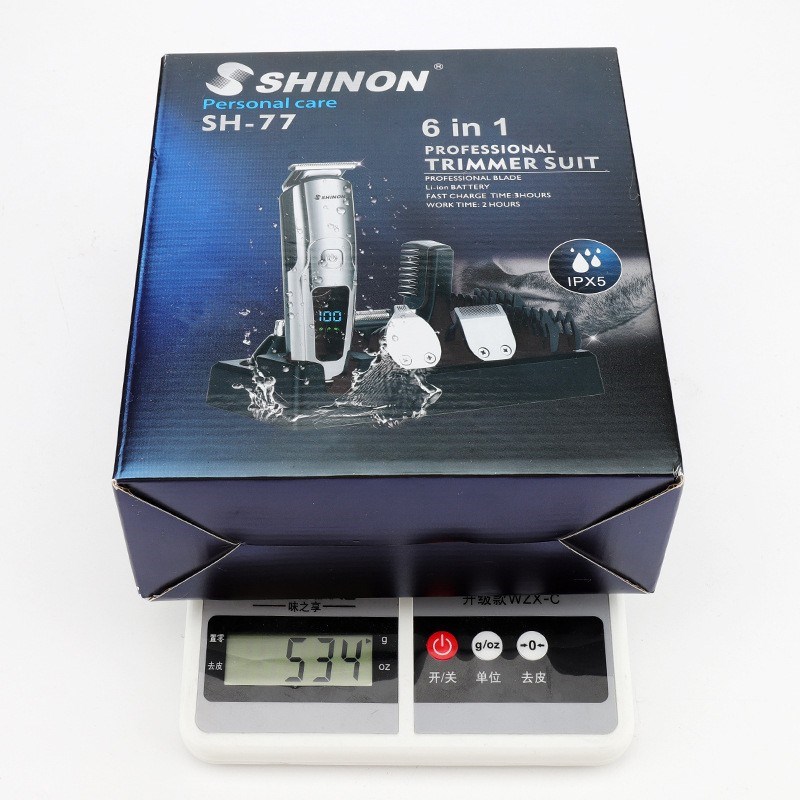 全身水洗男士多功能6合一理发器鼻毛器剃须刀套装家用电推剪推子