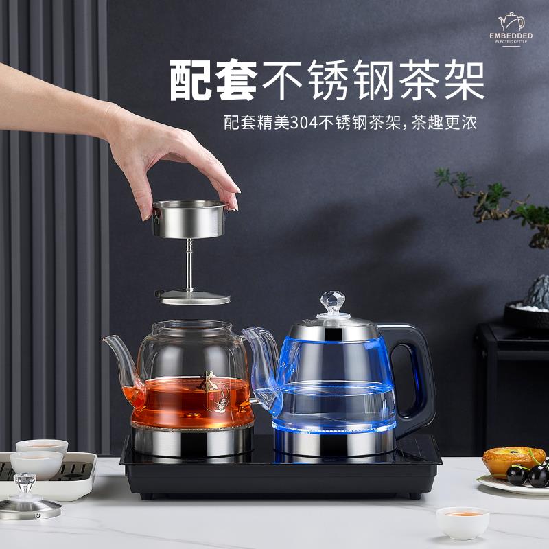 开孔22X36全自动两边上水电热水壶泡茶壶烧水套装 大理石茶台专用