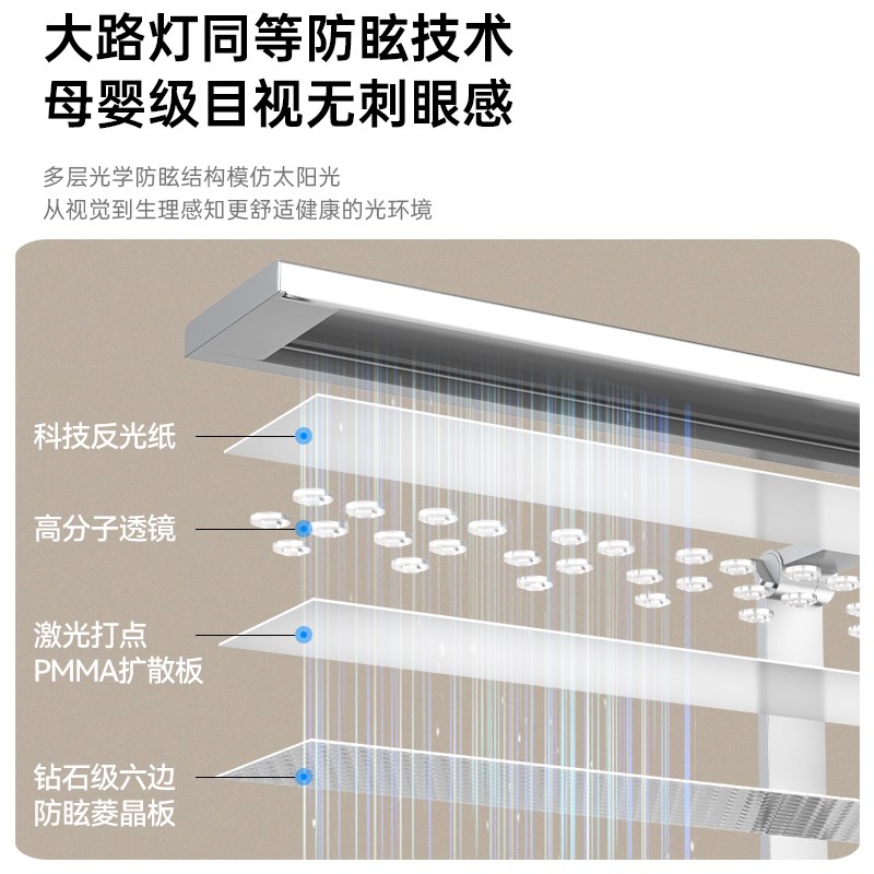 爱瞳护眼台灯学习专用书桌学生儿童床头阅读全光谱夹子台式小路灯