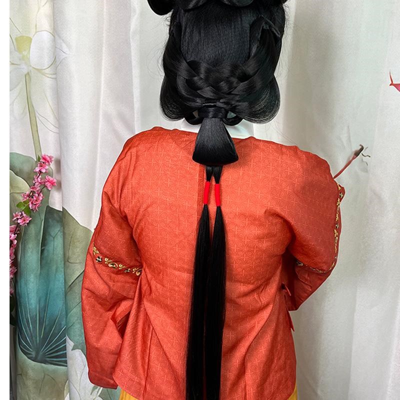 汉服假发包古装一体式魏晋明制懒人发髻全发丝后压后披发古风造型