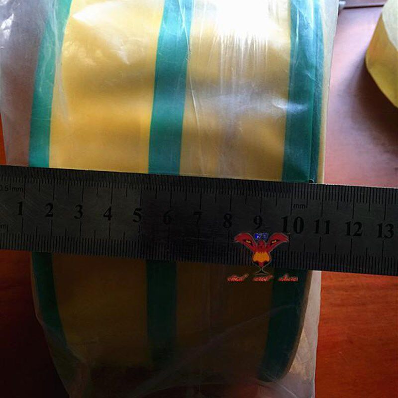 黄绿双色热缩管70 热缩套管70mm 双色接地铜排保护 足米25米/卷