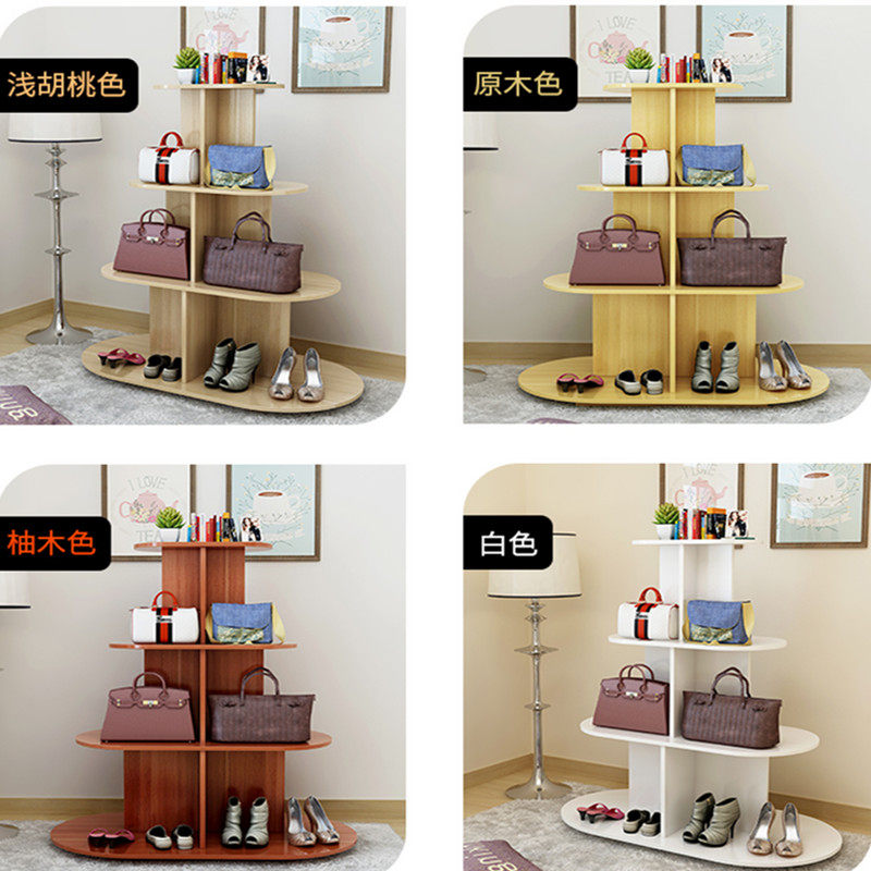 货柜木质展柜超市货架堆头展示架产品红酒母婴店圆形陈列柜中岛柜