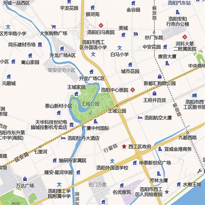 2024新款洛阳市地图贴图 办公室挂图 高清防水墙壁装饰画定制地图