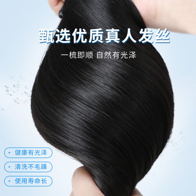 夏季轻薄手织款假发女短发妈妈短直发中老年头套真人发丝逼真自然