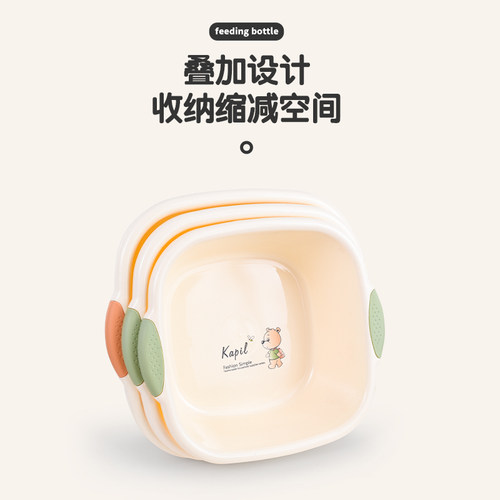 3个装婴儿洗脸盆新生儿用品洗屁屁股儿童塑料PP盆家用宝宝小盆子