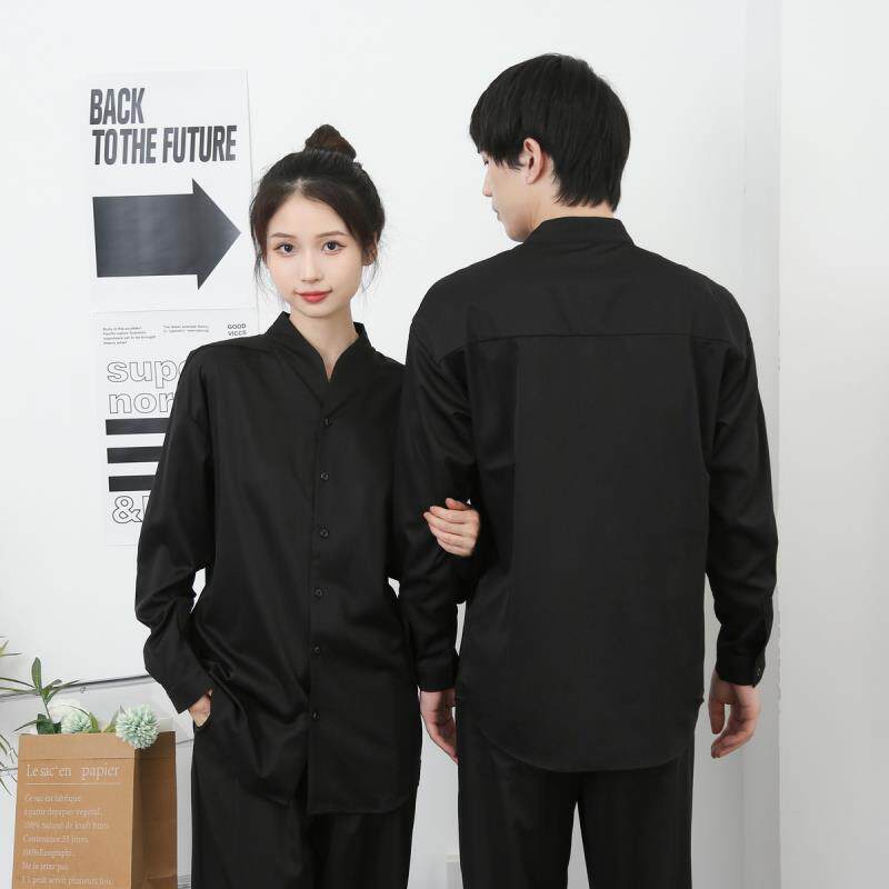 定制衬衫外套文化衫定做长袖班服diy男女工作衣服工装印字绣logo