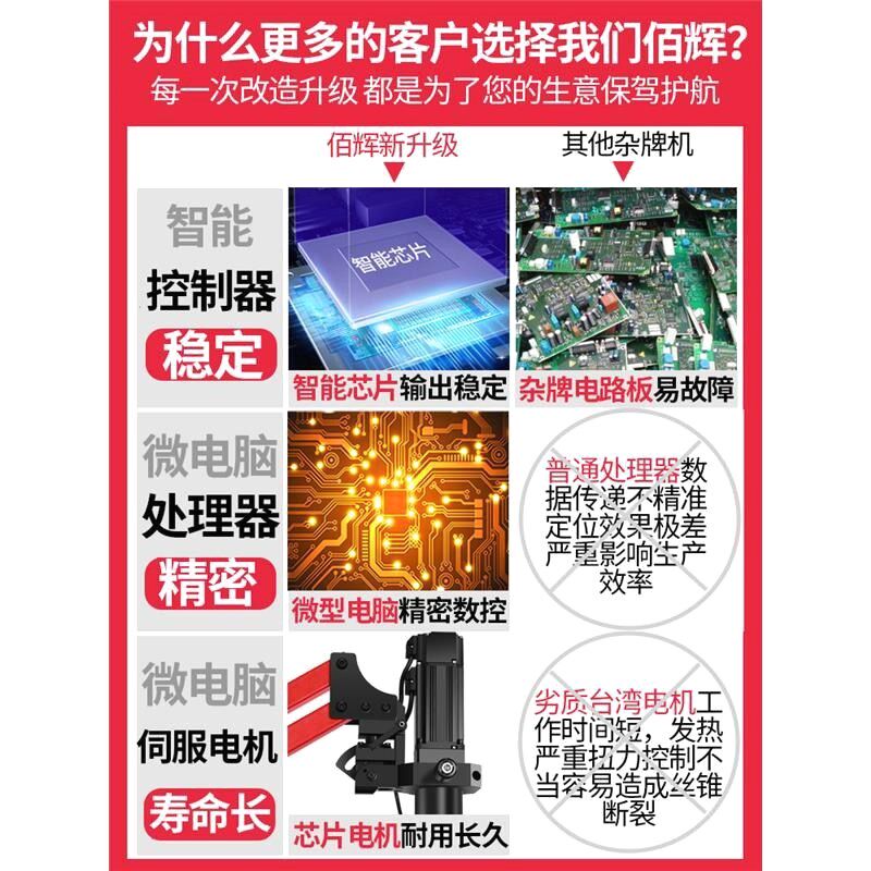 佰辉电动伺服攻丝机攻牙m3-m16全自动数控万向摇臂
