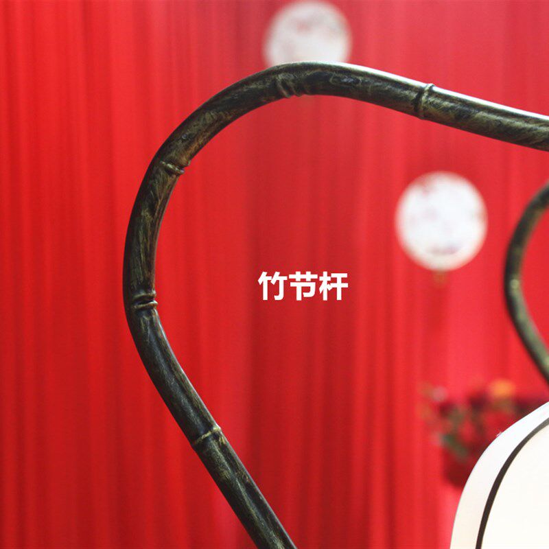 新款婚庆道具竹节中式宫灯路引汉唐婚礼仿古铁艺三个灯笼路引