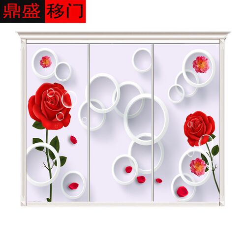 定制衣柜移门钢化玻璃衣橱推拉门定做壁柜滑动门衣帽间柜门隔断门