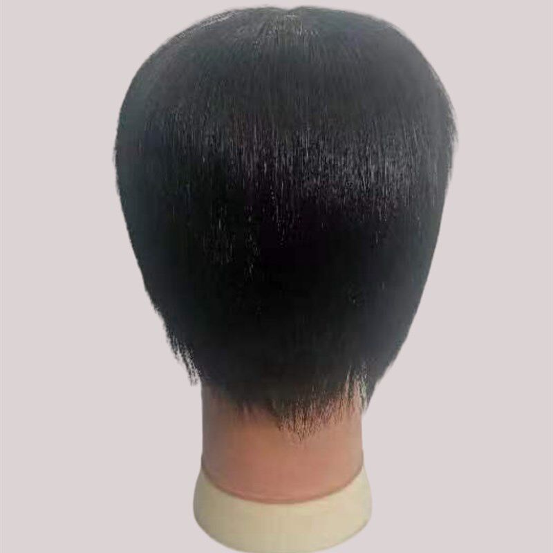 夏季男假发小函假发男短发中年男士真发头套中老年轻薄发型真发