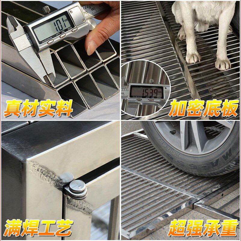 大牛不锈钢狗笼型犬室外防四面挡风304 定制实心白钢猛犬狗笼