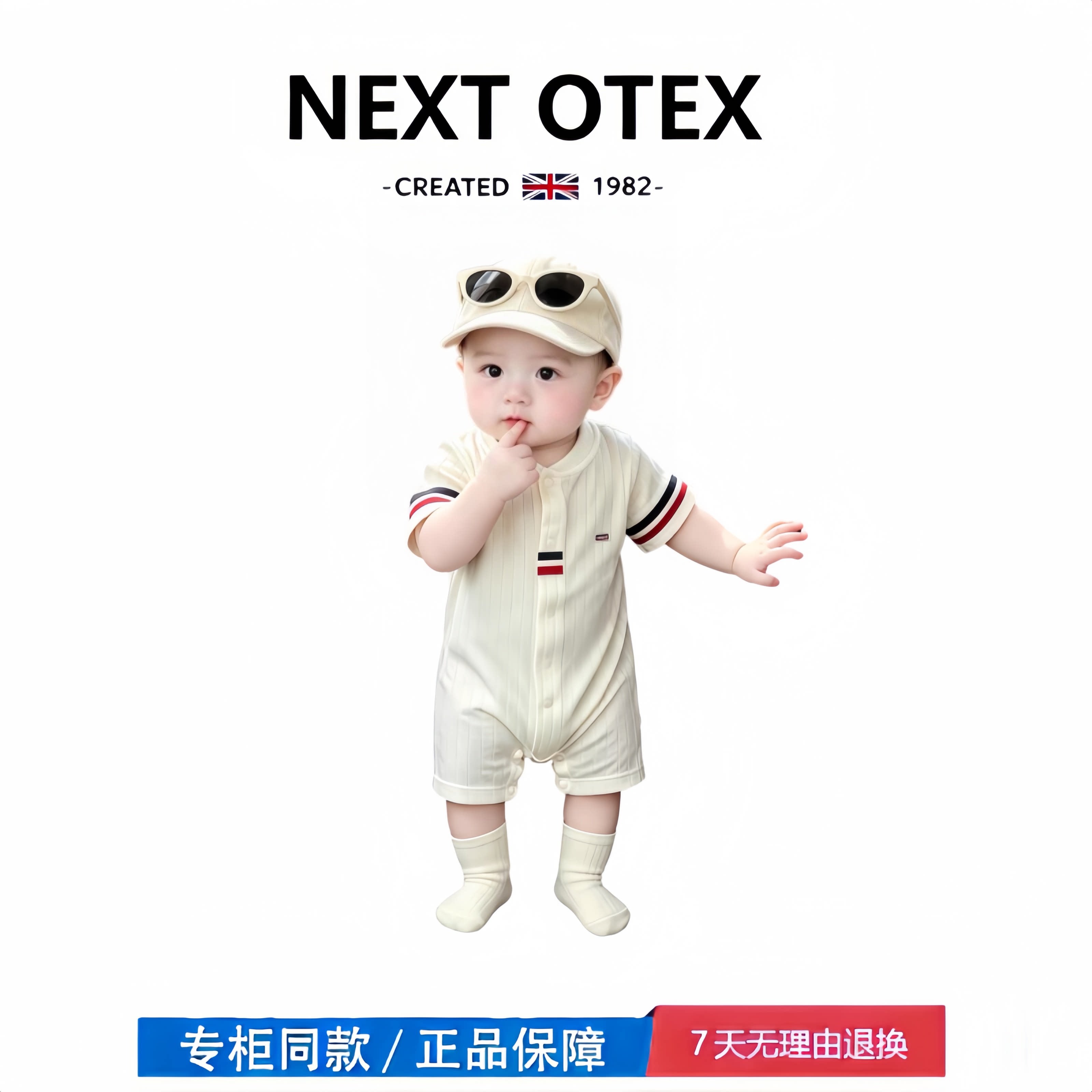 【2折专区】折扣店撤柜  英伦风宝宝衣服夏季短袖哈衣纯棉连体衣