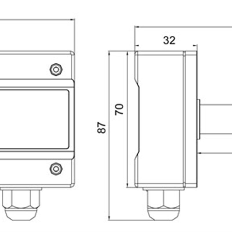 管道式温湿度变送器 HF1XX-DB1高精度温湿度变送器 罗卓尼克