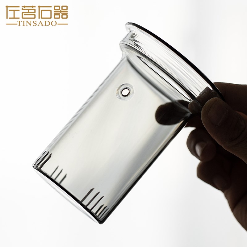 左茗右器耐热方底壶加厚玻璃泡茶壶家用茶水分离可明火易泡壶单壶