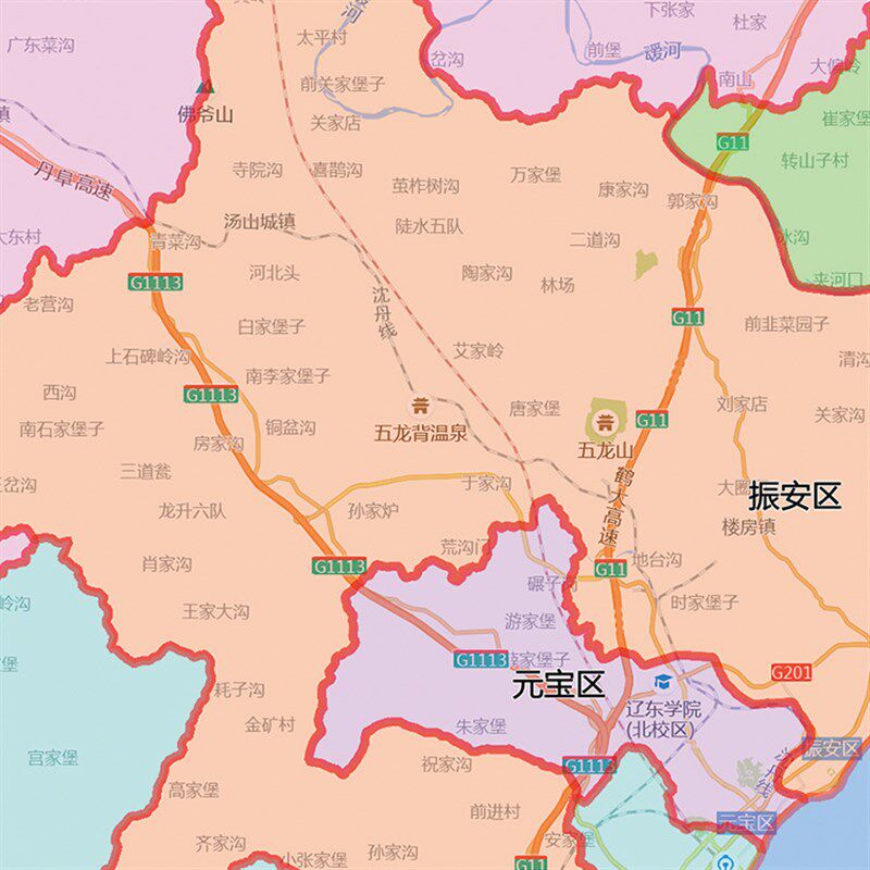 2021新款丹东市地图贴图办公室挂图高清防水墙壁贴超大装饰画定制