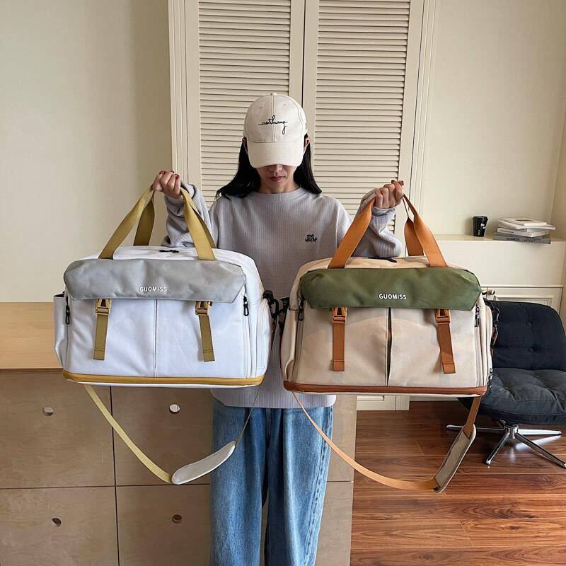 【下单立减20元】新款大容量旅行包出差手提包单肩干湿分离健身包