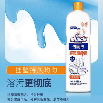 威猛先生洁厕液清香480g*24瓶洁厕净家用洁厕灵厕所清洁除菌杀菌