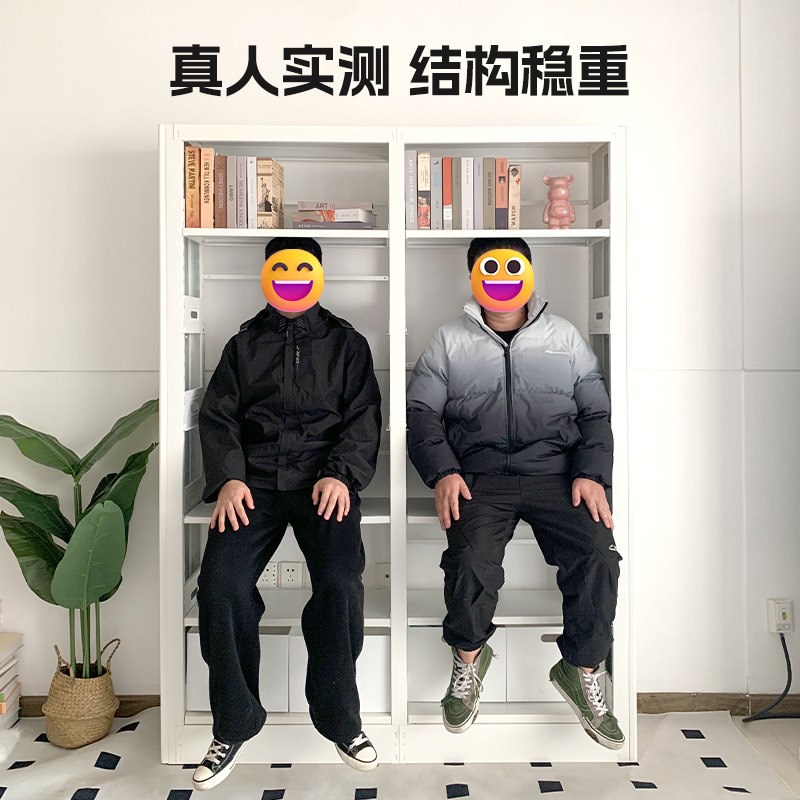 儿童书架图书馆钢制书柜落地多层置物架铁艺绘本架幼儿园书包柜子