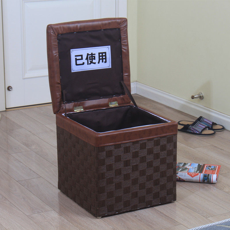 整理箱纯色储物箱方形鞋套箱子客厅玄关收纳筐翻盖展厅回收箱大号