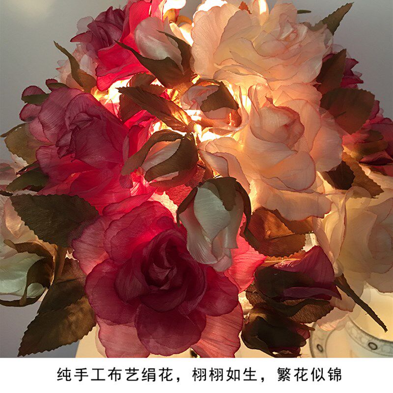 水晶台灯结婚礼物ins风创意婚庆公主婚房长明灯温馨卧室床头灯