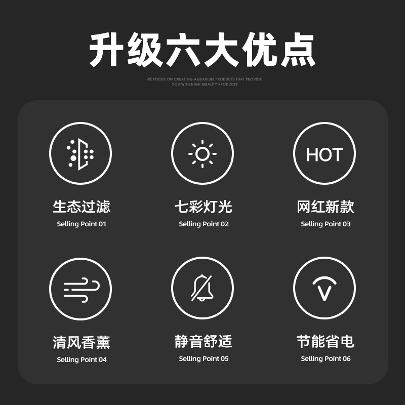 香薰金鱼缸新款网红迷你小型办公桌面亚克力斗鱼免换水懒人养鱼