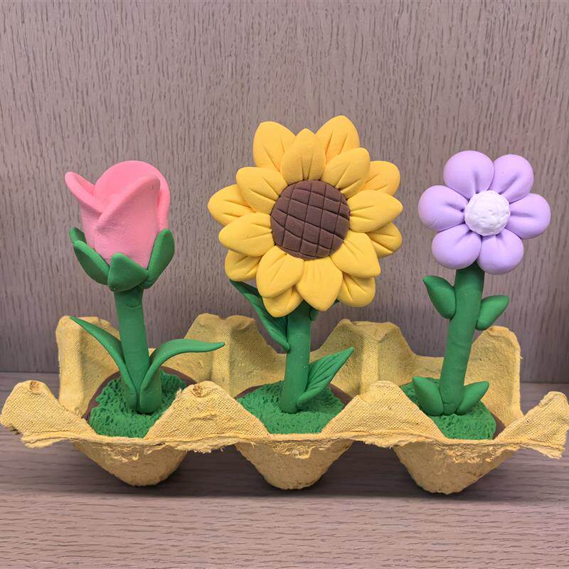 超轻粘土成品春天花瓶花朵植物手工彩泥儿童幼儿园小学生手工作业