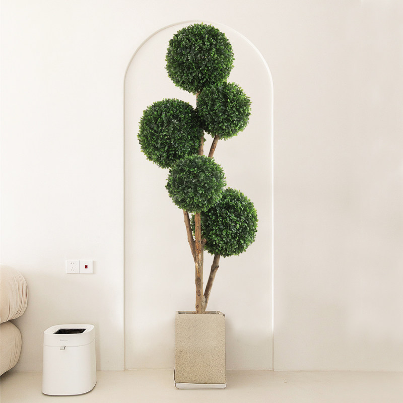 仿真植物假树米兰球形植物创意室内客厅落地盆栽装饰盆景造景摆件