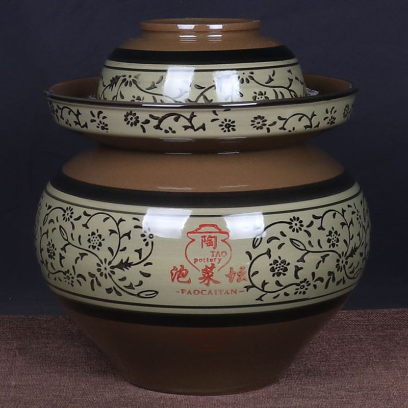 泡菜坛子四川带盖腌菜缸酸菜坛大容量土陶陶瓷家用老式加厚泡菜罐