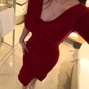 胖婷大码定制胖mm微胖大码连衣裙御姐小妈裙荡领姐系天花板