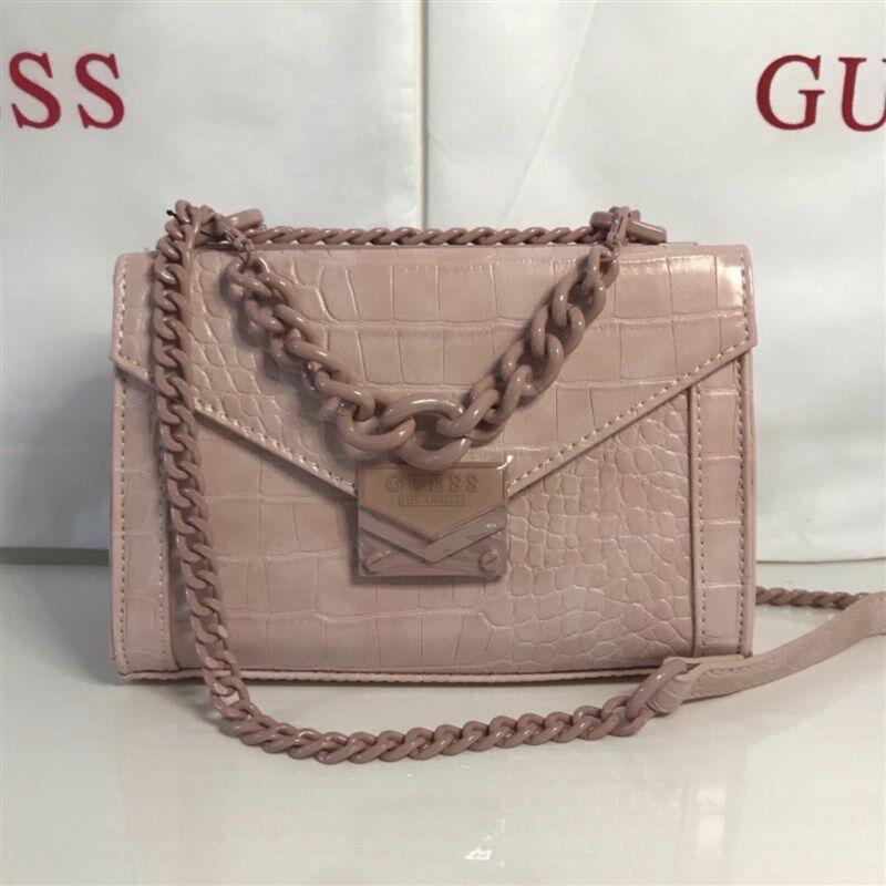 guess菱格女士手拎单大链条肩斜挎迷你小方包