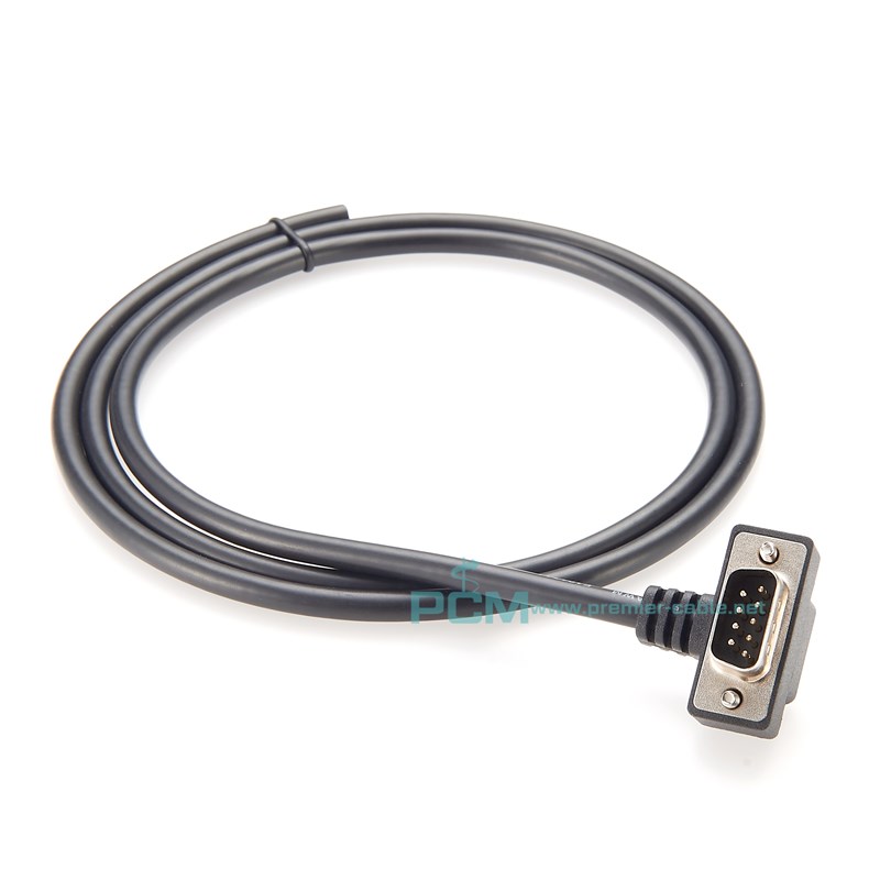 232串口DB9弯头串口延长线9针单头线免焊接线公头母头屏蔽数据线图片